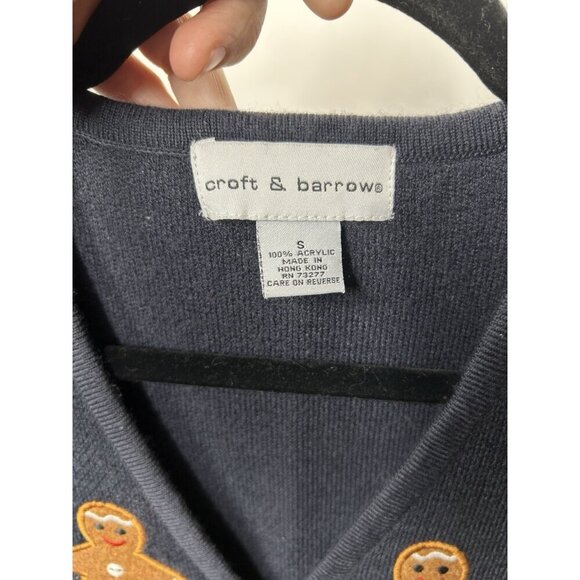 Croft & Barrow Ugly Christmas Vest Sweater Grannycore Holiday Vintage Size Small - Picture 7 of 7